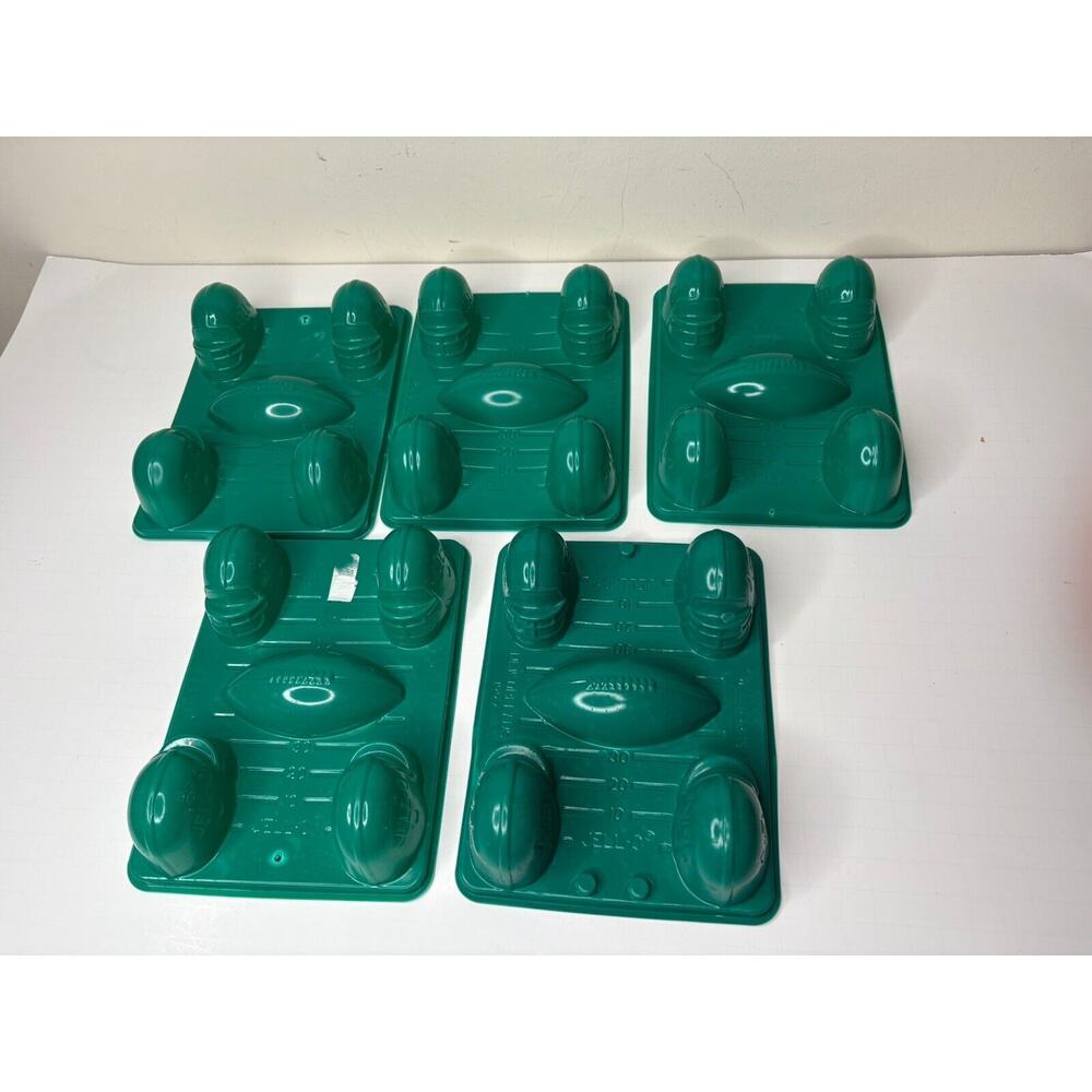 Jello Jiggler Football Molds- 1 Football & 4 Helmet Shapes on Each Set of 5